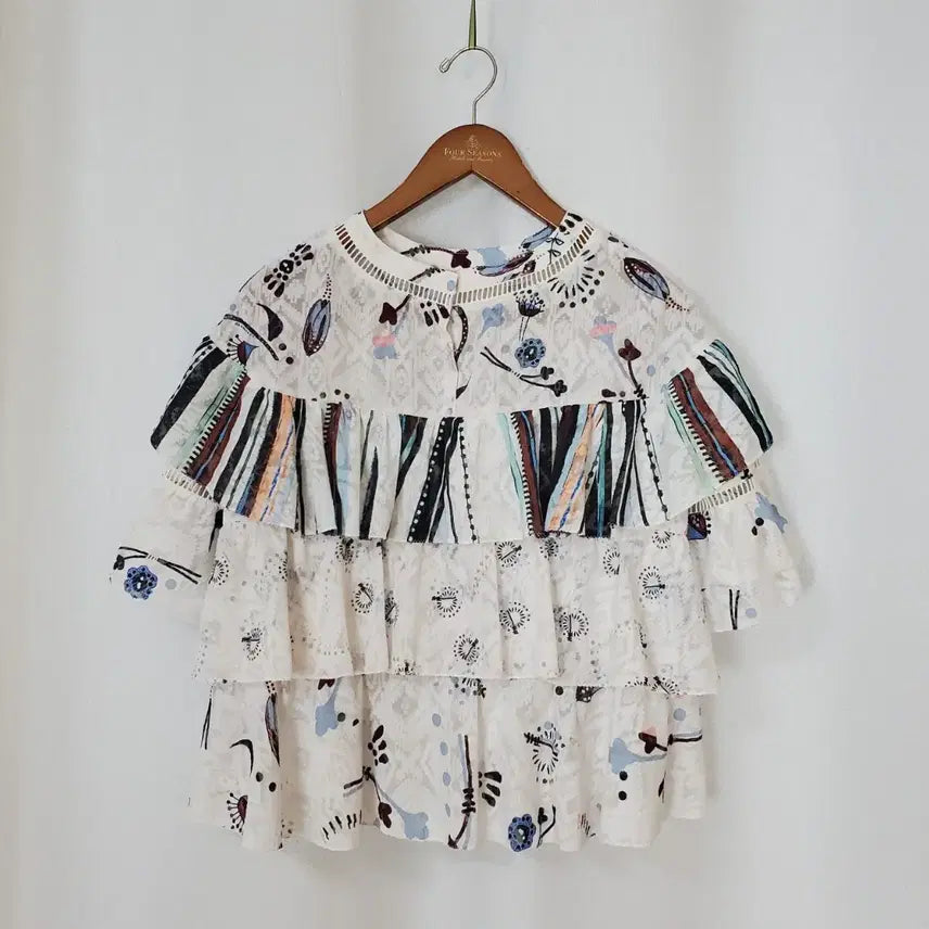 [BUNJANG] SJSJ Frill Blouse (Size 55) / 한섬 SJSJ 블라우스 55
