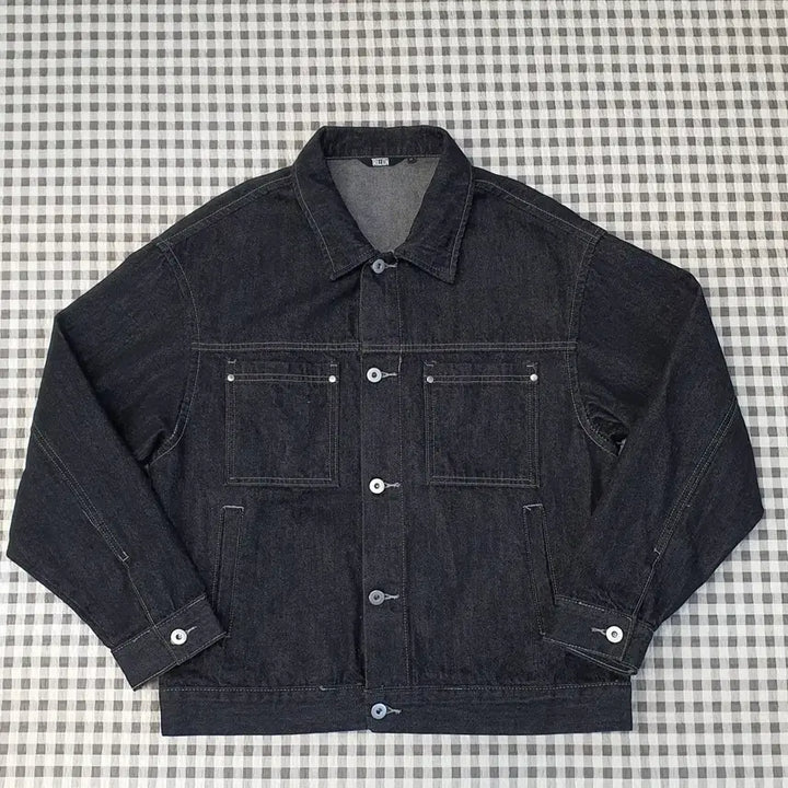 [BUNJANG] Trillion Black Denim Jacket (Size 95-100) / 트릴리온 흑청 데님 청자켓 남자95~100