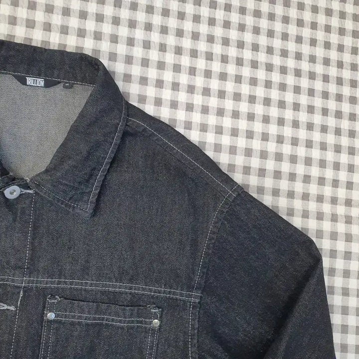 [BUNJANG] Trillion Black Denim Jacket (Size 95-100) / 트릴리온 흑청 데님 청자켓 남자95~100