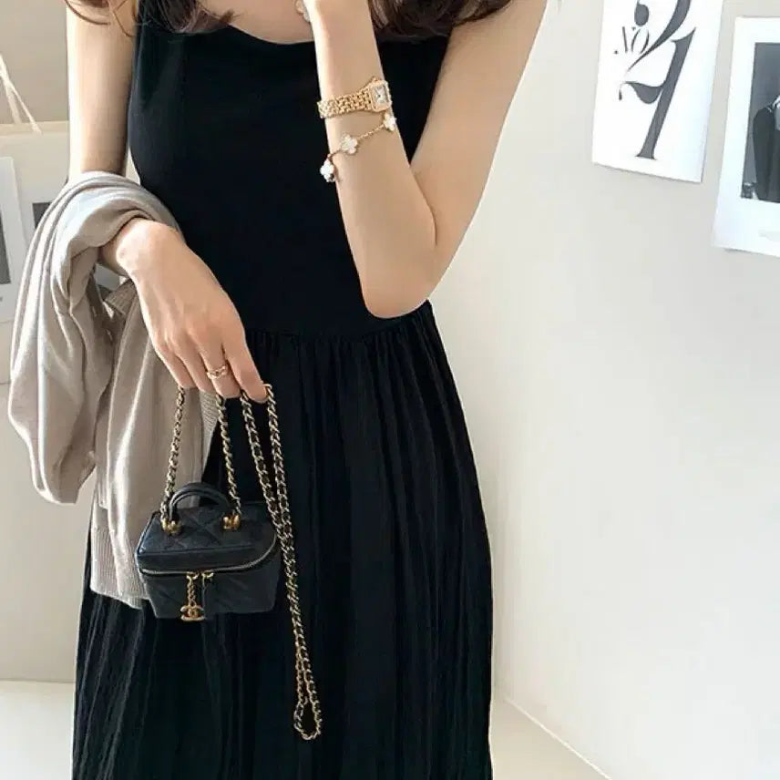 [BUNJANG] Daily Look Tulle Shirring Full Dress / 데일리룩 투투셔링풀원피스
