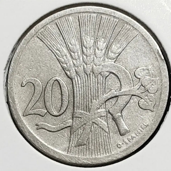 [BUNJANG] Czechoslovakia 1926 20 Koruna Coin / 체코슬로바키아 1926년 20코루나.외국주화 주화 화폐 동전