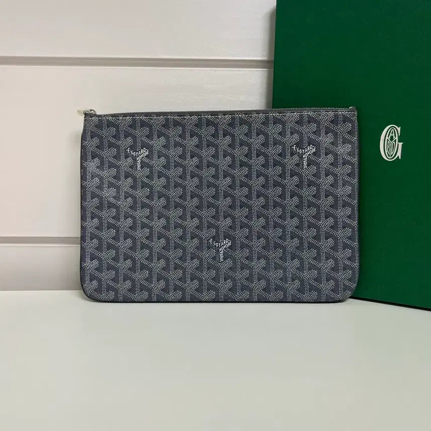 [BUNJANG] Authentic Goyard Sena Clutch Grey / [정품] 새상품급 / MM 고야드 세나 클러치 그레이