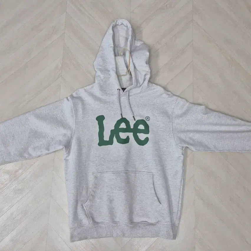 [BUNJANG] Lee Logo Grey Hoodie / Lee 리 로고 후드티 회색