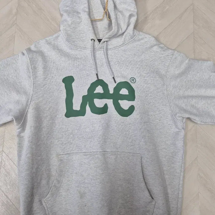 [BUNJANG] Lee Logo Grey Hoodie / Lee 리 로고 후드티 회색