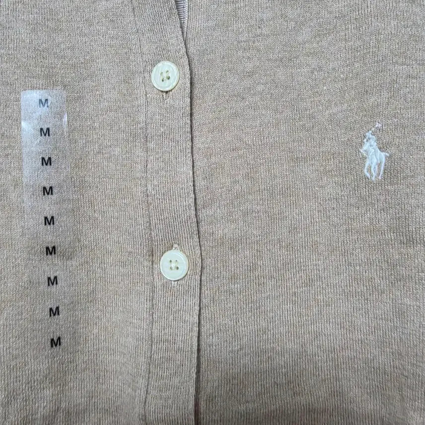 [BUNJANG] Polo Ralph Lauren Pima Cotton Cardigan - Beige/Navy - Size M / 폴로 랄프로렌 베이지.네이비.아이보리 피마 가디건 M 새상품