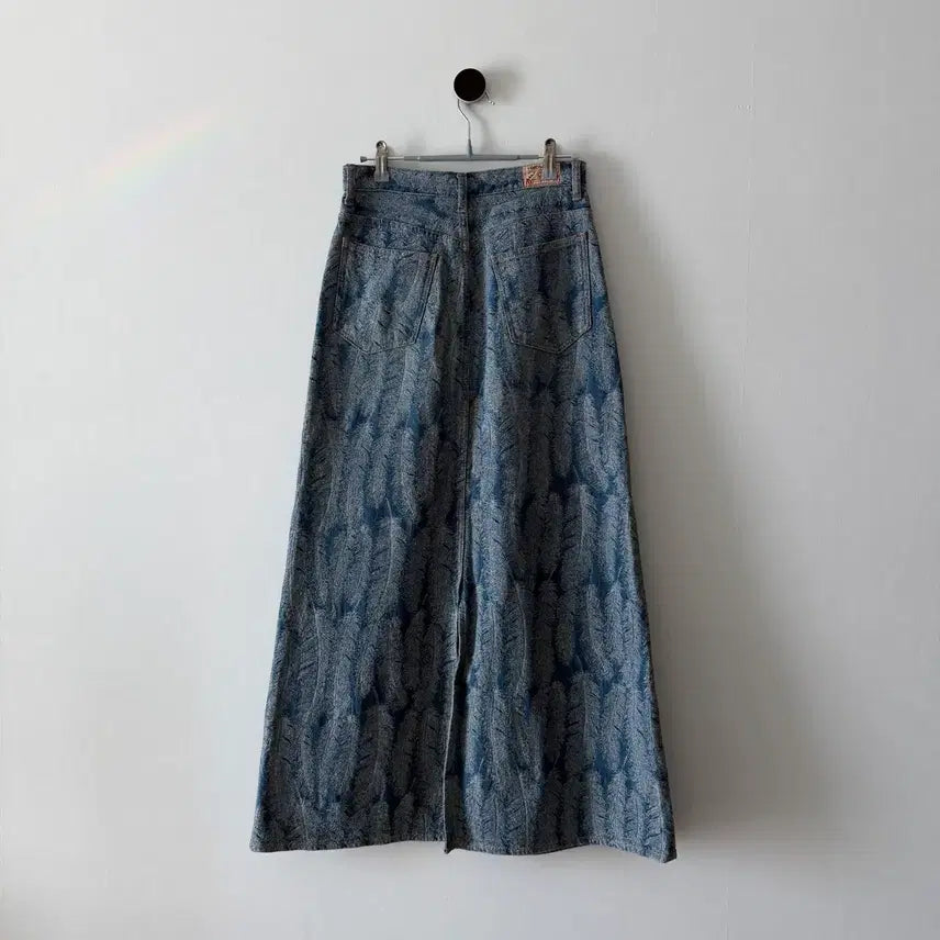 [BUNJANG] Capital 12oz Feather Denim Long Skirt / 캐피탈 12oz 깃털 데님 롱 스커트