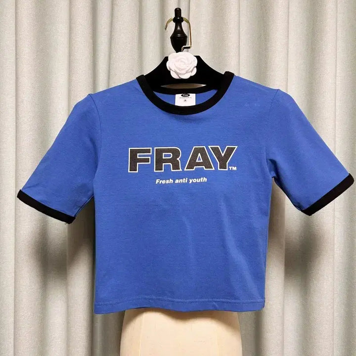 [BUNJANG] FRAY Cropped Short-Sleeve T-Shirt / FRAY 크롭 반팔 티셔츠