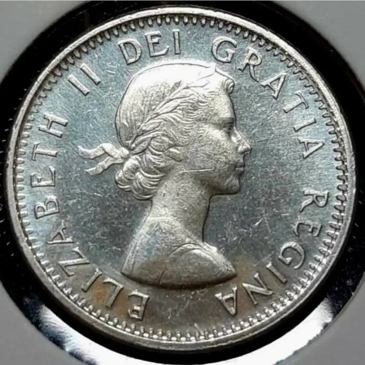[BUNJANG] 1964 Canada 10 Cent Silver Coin - Uncirculated / [은화]캐나다 미사용 1964년 10센트.외국주화 주화 화폐 동전