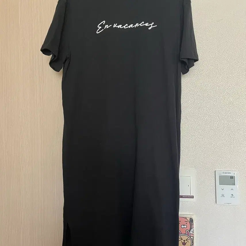 [BUNJANG] CARET Black Short-Sleeve Long Dress / CARET 블랙 반팔 롱 원피스