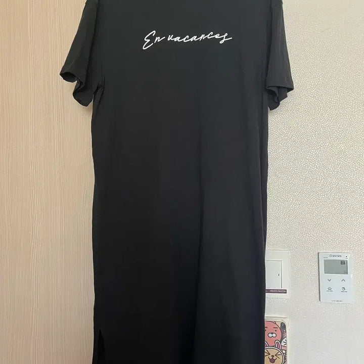 [BUNJANG] CARET Black Short-Sleeve Long Dress / CARET 블랙 반팔 롱 원피스