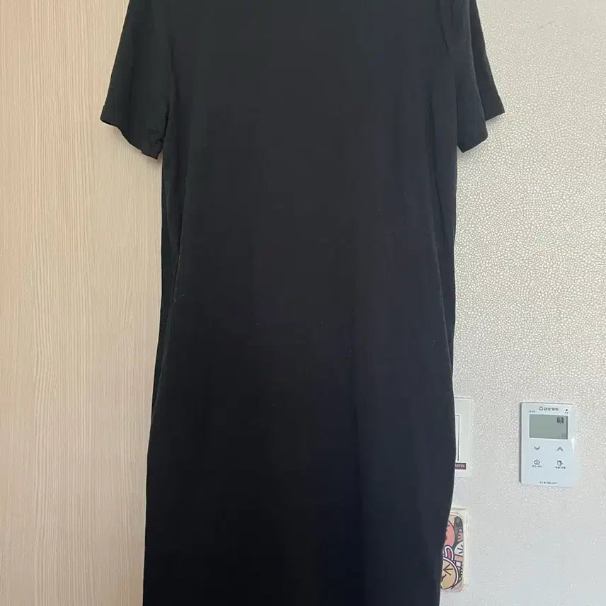 [BUNJANG] CARET Black Short-Sleeve Long Dress / CARET 블랙 반팔 롱 원피스