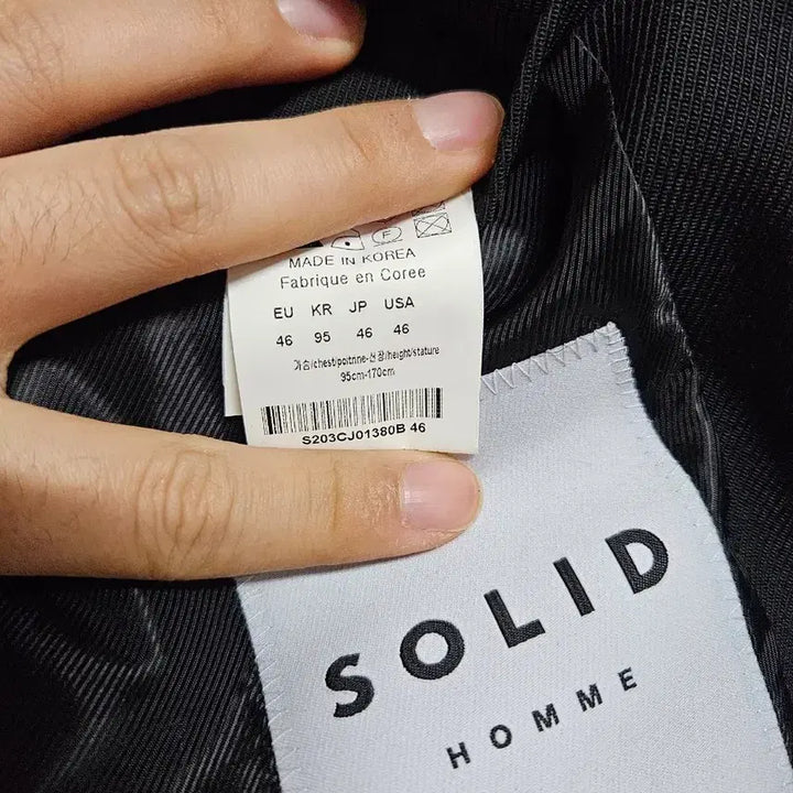 [BUNJANG] Solid Homme 20F/W 3-Button Wool Blazer / 솔리드옴므 20F/W 3버튼 울블레이저 판매합니다.