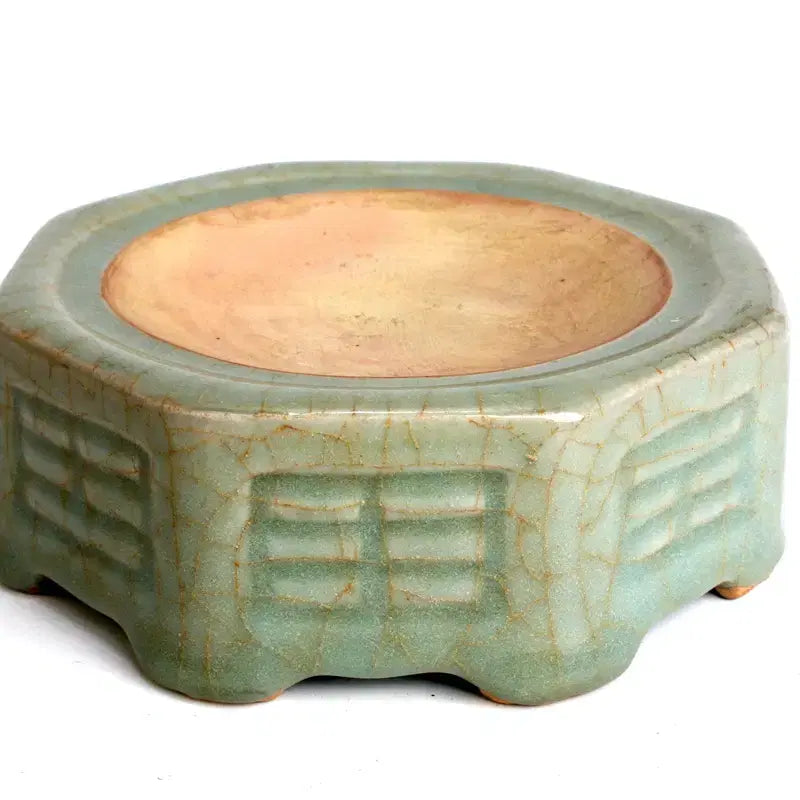 [BUNJANG] Longquan Celadon Octagonal Bagua Inscribed Inkstone / 용천요팔과문벼루
