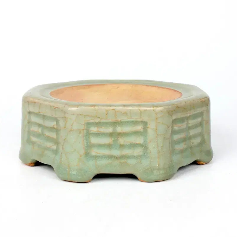 [BUNJANG] Longquan Celadon Octagonal Bagua Inscribed Inkstone / 용천요팔과문벼루