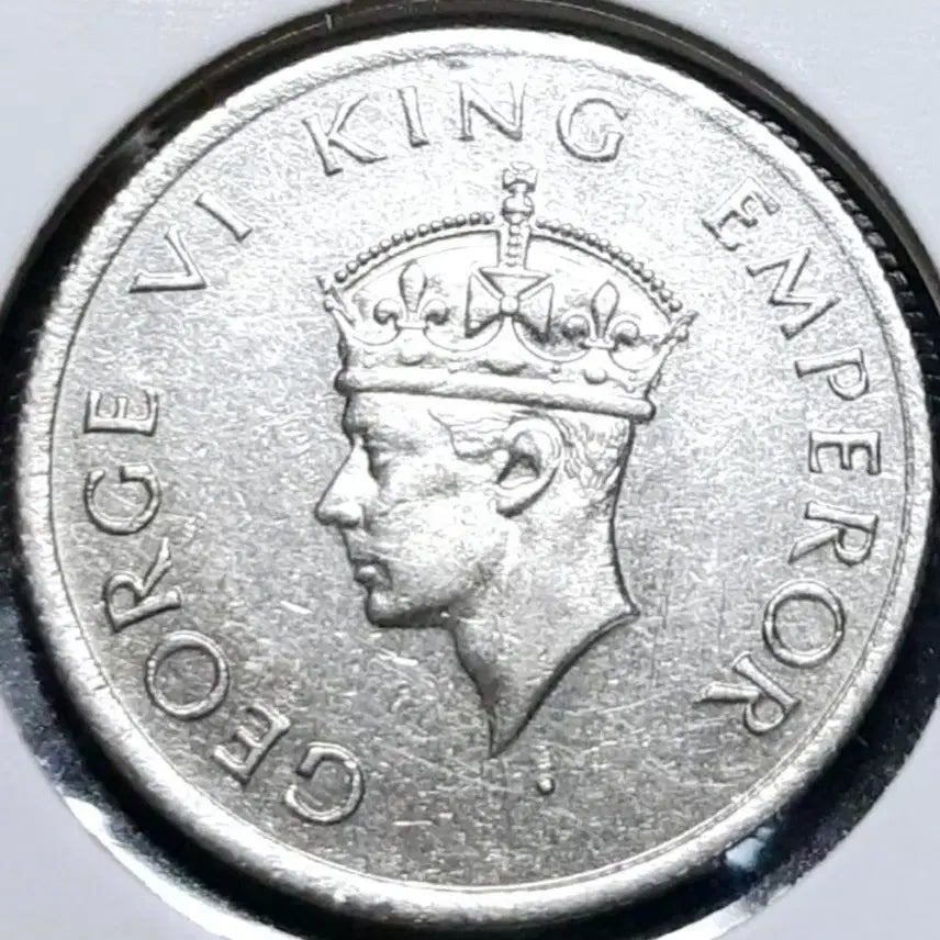 [BUNJANG] 1946 British India 1/4 Rupee Coin - Uncirculated / 영국령 인도 준미사용 1946년 1/4루피.외국주화 주화 화폐 동전