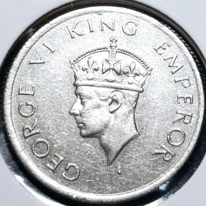 [BUNJANG] 1946 British India 1/4 Rupee Coin - Uncirculated / 영국령 인도 준미사용 1946년 1/4루피.외국주화 주화 화폐 동전