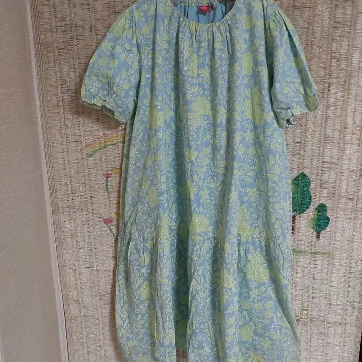 [BUNJANG] Oilily Flower Short-Sleeve Midi Dress Plus Size / 새제품)오일릴리 플라워 반팔 원피스 빅사이즈