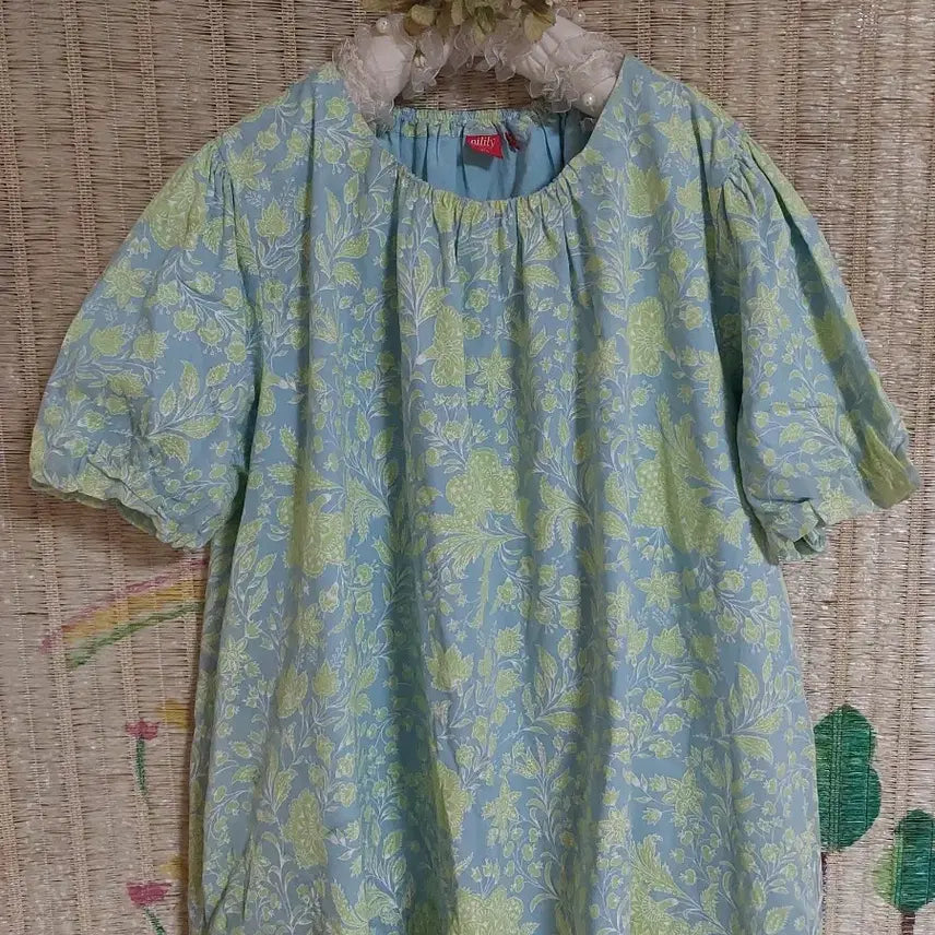[BUNJANG] Oilily Flower Short-Sleeve Midi Dress Plus Size / 새제품)오일릴리 플라워 반팔 원피스 빅사이즈