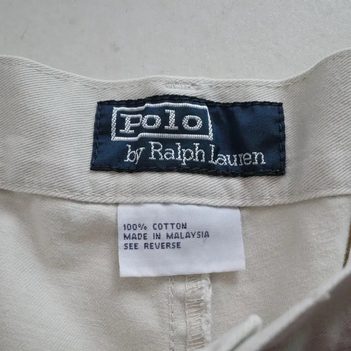 [BUNJANG] Polo Ralph Lauren 90s Authentic Twotuck Chino Shorts 36 / 90s 폴로 랄프로렌 어센틱 사각탭 투턱 치노 쇼츠 36