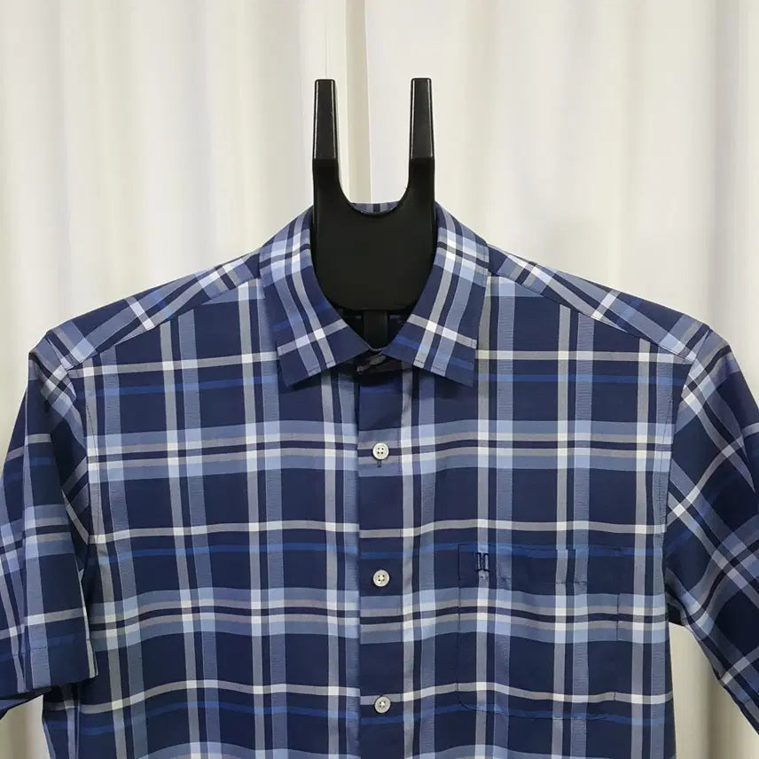 [SOLD OUT] 닥스 남성 체크 반팔 셔츠 블루 100 오일장 0331
