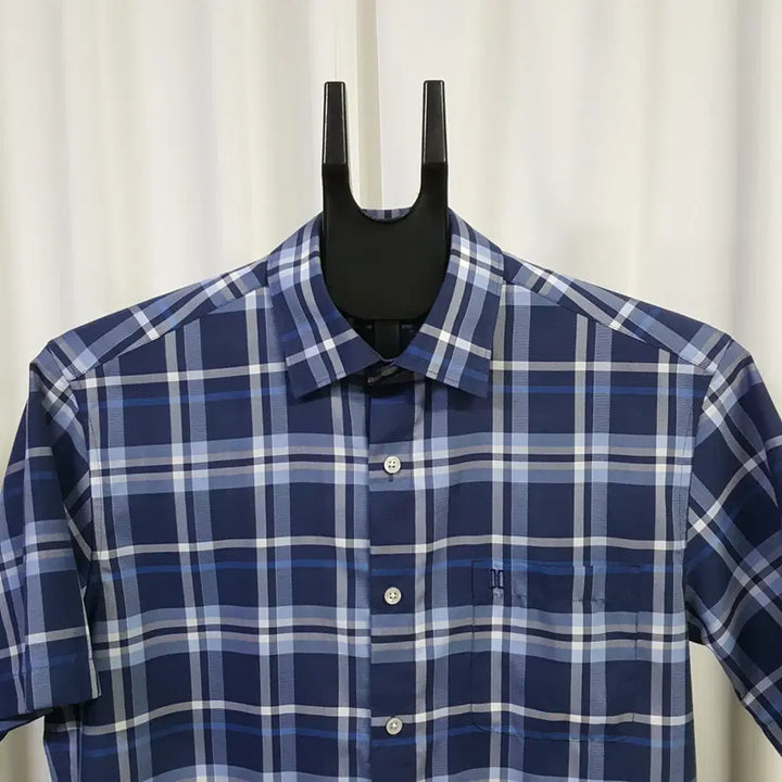 [SOLD OUT] 닥스 남성 체크 반팔 셔츠 블루 100 오일장 0331
