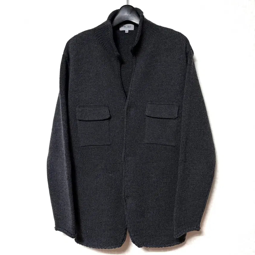 [BUNJANG] SERIES Wool Knit Cardigan Jacket Charcoal (XL) / [XL,105]시리즈 울 니트 가디건 자켓 차콜