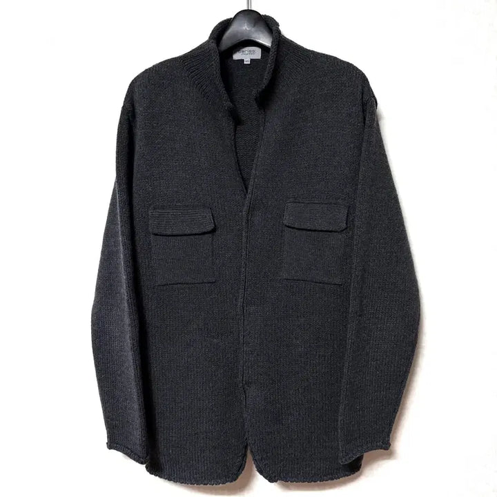 [BUNJANG] SERIES Wool Knit Cardigan Jacket Charcoal (XL) / [XL,105]시리즈 울 니트 가디건 자켓 차콜