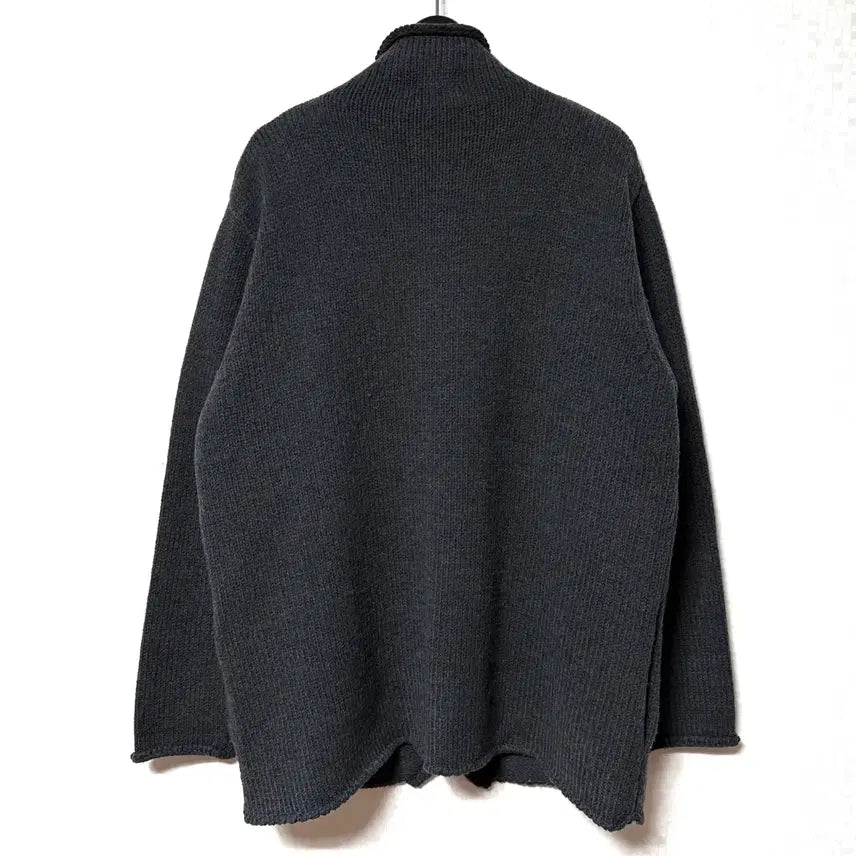 [BUNJANG] SERIES Wool Knit Cardigan Jacket Charcoal (XL) / [XL,105]시리즈 울 니트 가디건 자켓 차콜