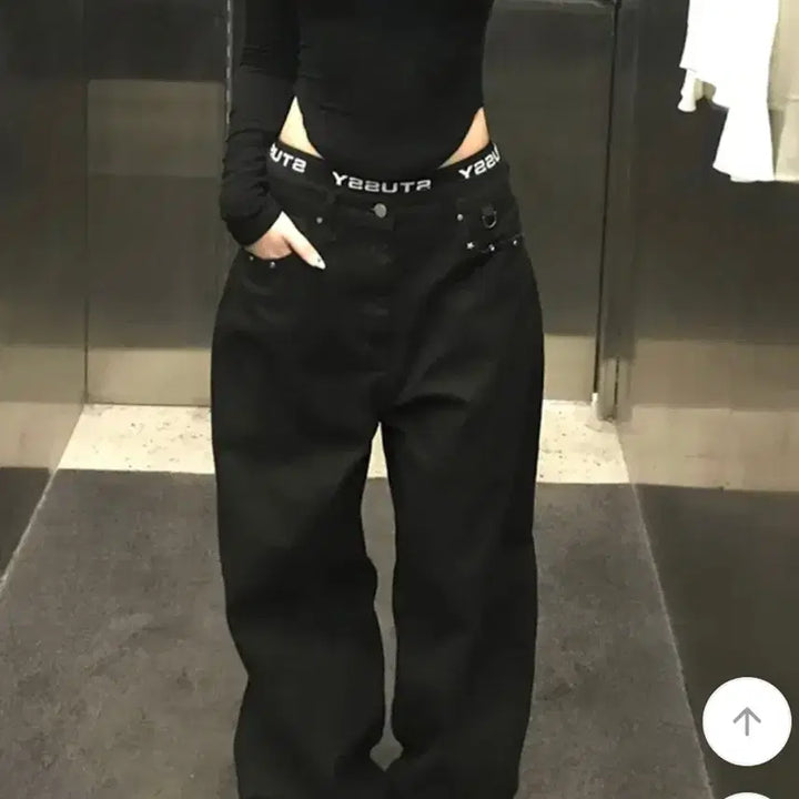 [BUNJANG] Black Wide Cotton Pants / 블랙 와이드 팬츠 판매