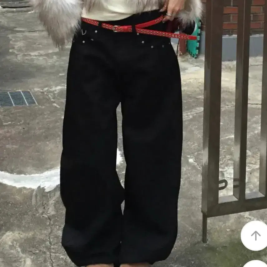 [BUNJANG] Black Wide Cotton Pants / 블랙 와이드 팬츠 판매