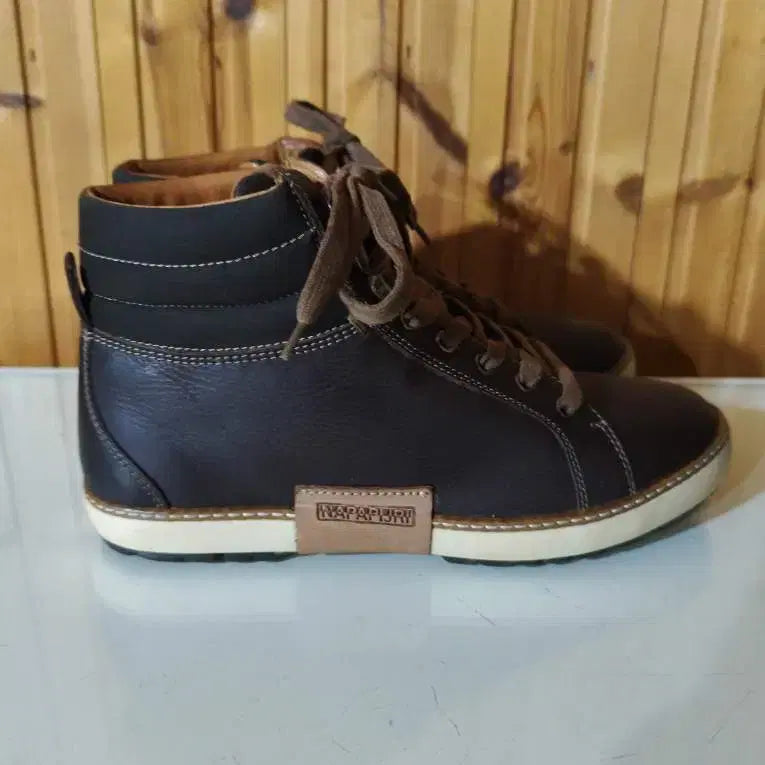 [BUNJANG] 40 255mm Nappa Pirri Leather Casual Walker Boots / 40 255mm 나파피리 가죽 캐주얼 워커 부츠