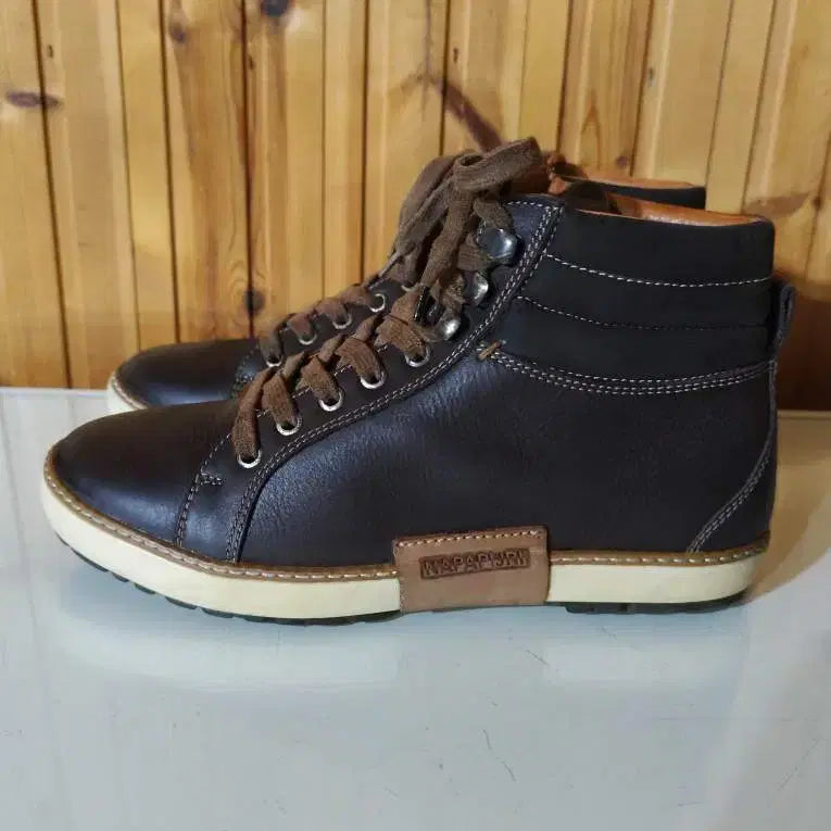 [BUNJANG] 40 255mm Nappa Pirri Leather Casual Walker Boots / 40 255mm 나파피리 가죽 캐주얼 워커 부츠