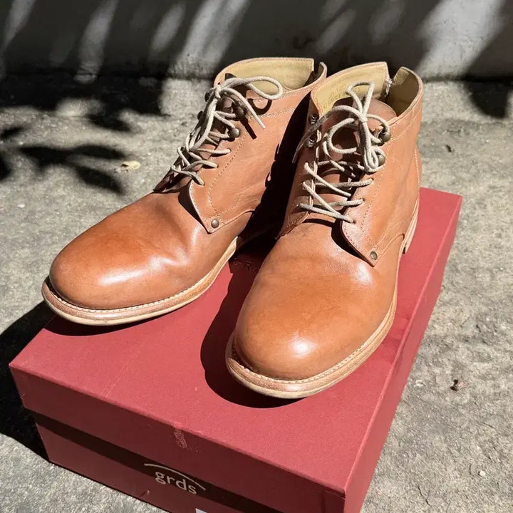[BUNJANG] GRDS Boots 02 T-core Natural Leather Boots / grds 그라더스 부츠02 티코어 네추럴