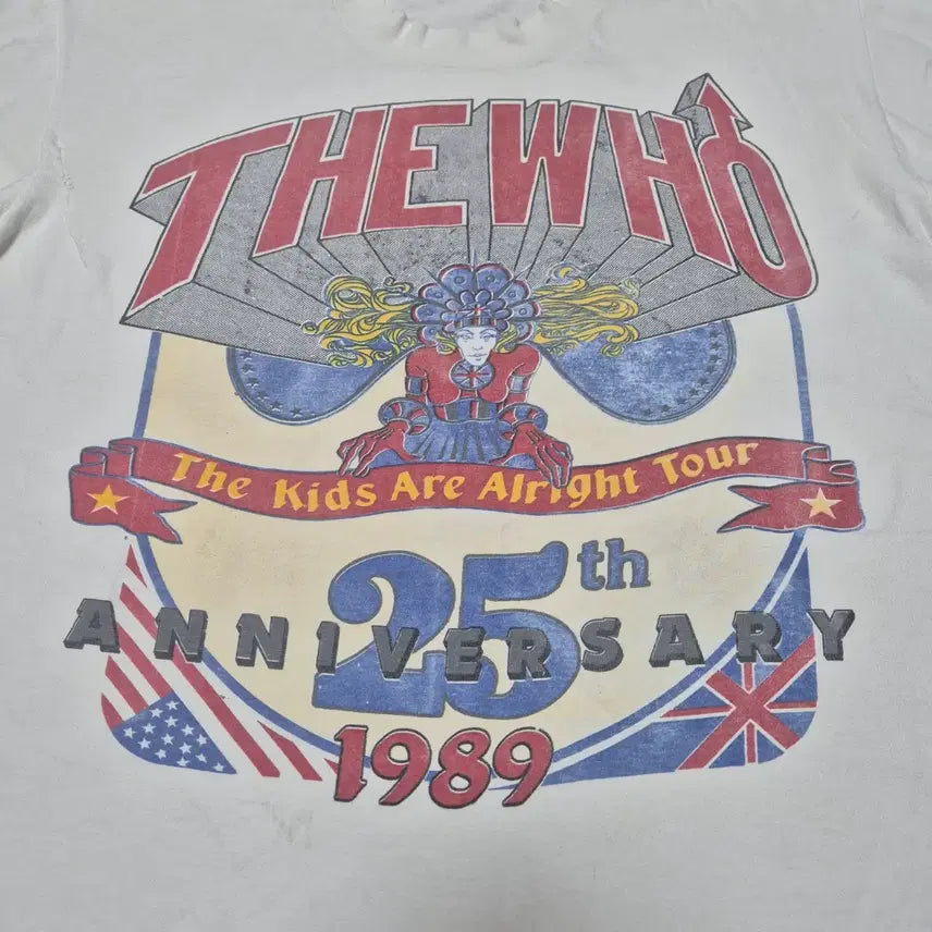 [BUNJANG] The Who 80s 25th Anniversary Tour Single Stitch T-Shirt (L) / 80s THE WHO 25주년 기념투어 싱글스티치 티셔츠 (L)