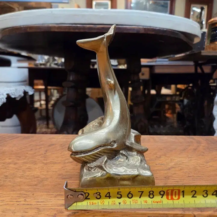 [BUNJANG] Brass Whale Sculpture Ornament / 황동 고래 조각상 장식품