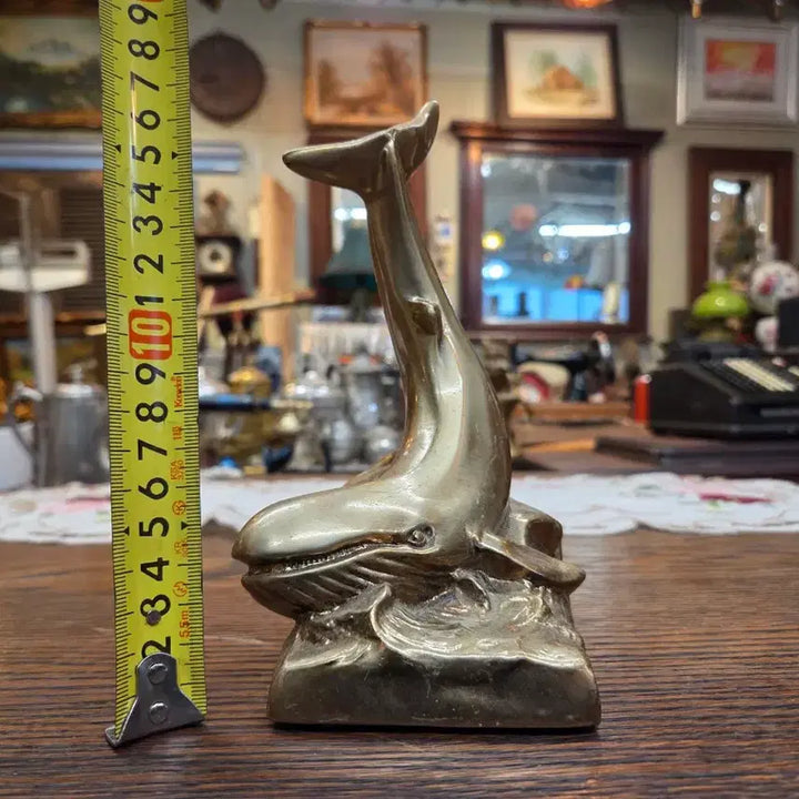 [BUNJANG] Brass Whale Sculpture Ornament / 황동 고래 조각상 장식품
