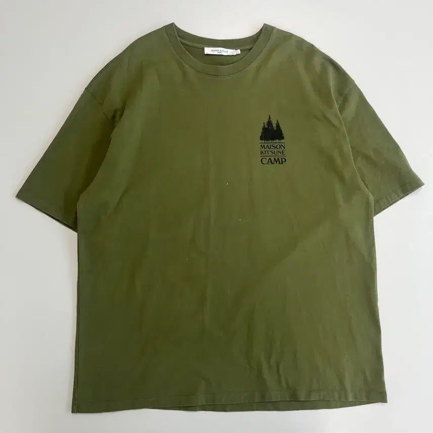 [BUNJANG] Maison Kitsuné Mini Camp Rouge T-Shirt / [정품] 메종키츠네 미니 캠프 루즈 티셔츠