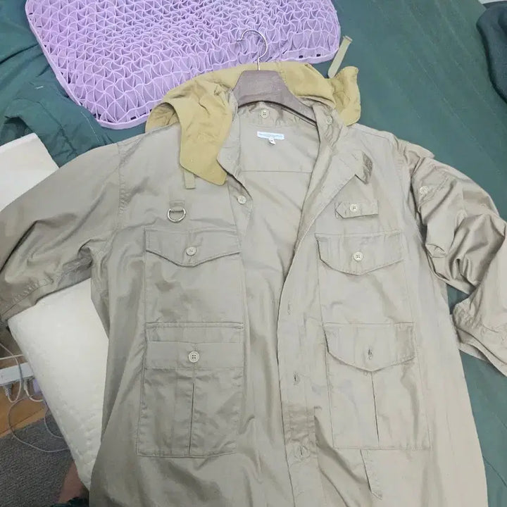 [BUNJANG] Engineered Garments Khaki Fishing Overshirt / Engineered Garments 카키 피싱 셔츠