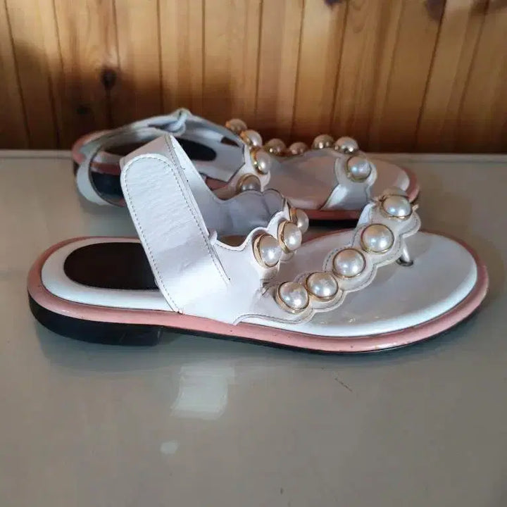 [BUNJANG] SCOMMAGONNI Pearl Sandals / 360 230mm 슈콤마보니 진주 샌들