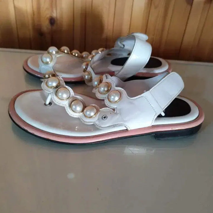 [BUNJANG] SCOMMAGONNI Pearl Sandals / 360 230mm 슈콤마보니 진주 샌들