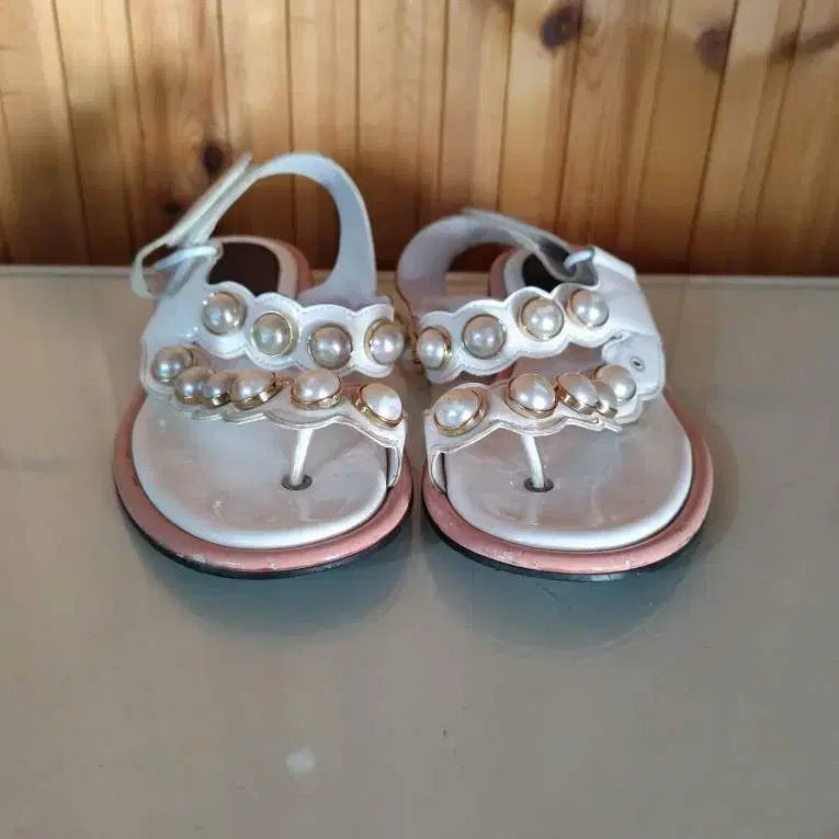 [BUNJANG] SCOMMAGONNI Pearl Sandals / 360 230mm 슈콤마보니 진주 샌들