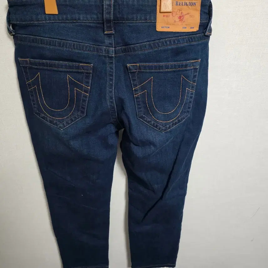 [BUNJANG] True Religion Slim Straight Dark Indigo Denim Jeans (Size 32) / [정품] 트루릴리전 신세계판 슬림 스트레이트 데님 (32사이즈)