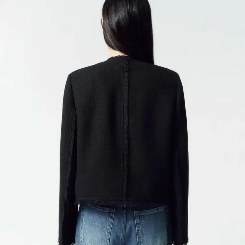 [BUNJANG] Insilence Woman Studded Tweed Jacket Black / 인사일런스우먼 스터드 트위드 자켓 BLACK S