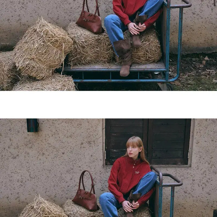 [BUNJANG] Denu NOA Baguette Bag Brown / 데누 가방  NOA Baguette Bag 브라운