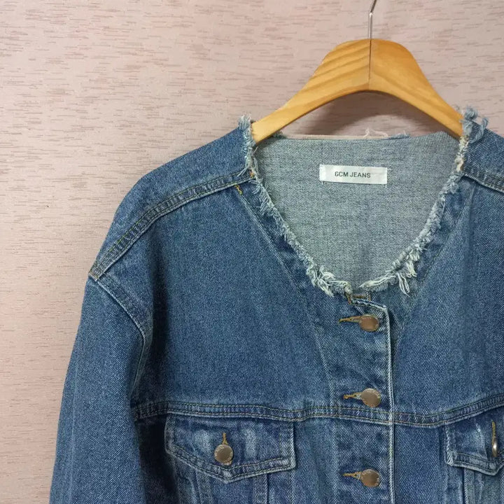 [BUNJANG] Blue Vintage Washed Short Denim Jacket Women&