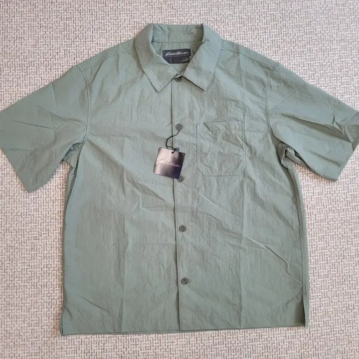 [BUNJANG] Eddie Bauer Short Sleeve Shirt L Khaki (New) / 에디바우어 반팔 셔츠 L 카키(새상품)
