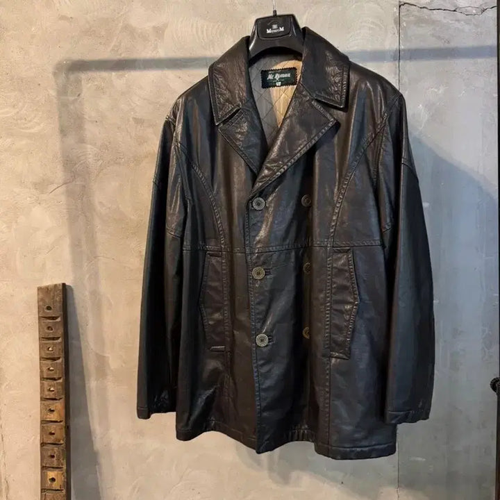 [BUNJANG] McLauren Double-Breasted Leather Jacket (Men&