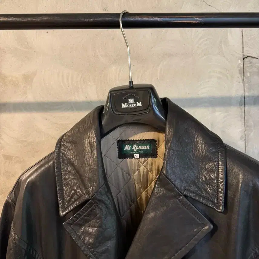 [BUNJANG] McLauren Double-Breasted Leather Jacket (Men&