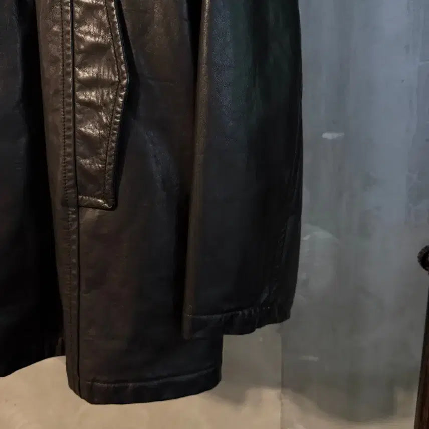 [BUNJANG] McLauren Double-Breasted Leather Jacket (Men&