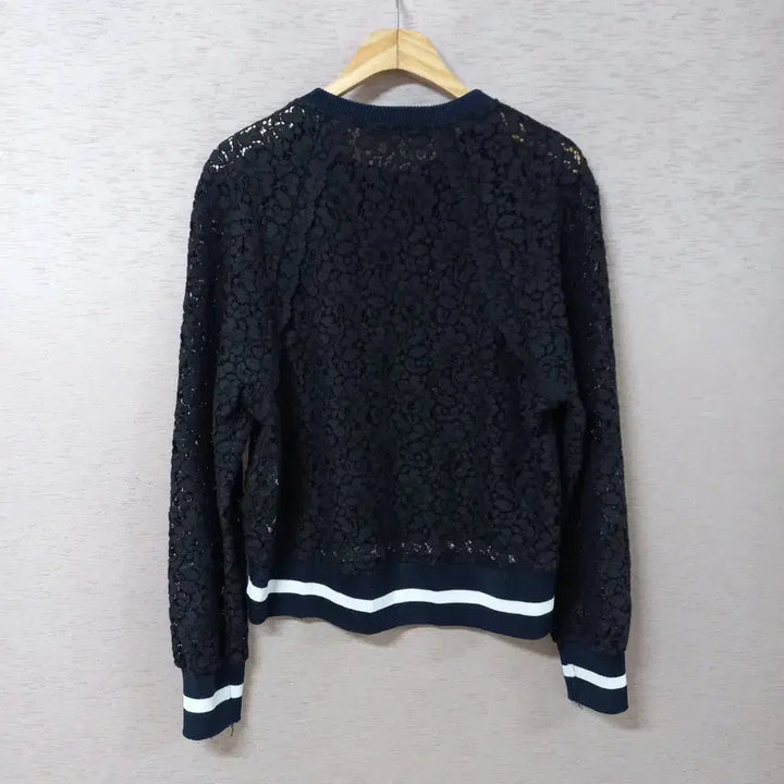 [BUNJANG] Zara Black Lace Knit Color Block T-Shirt Women&